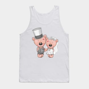 Cute newlywed teddy bears. Tank Top